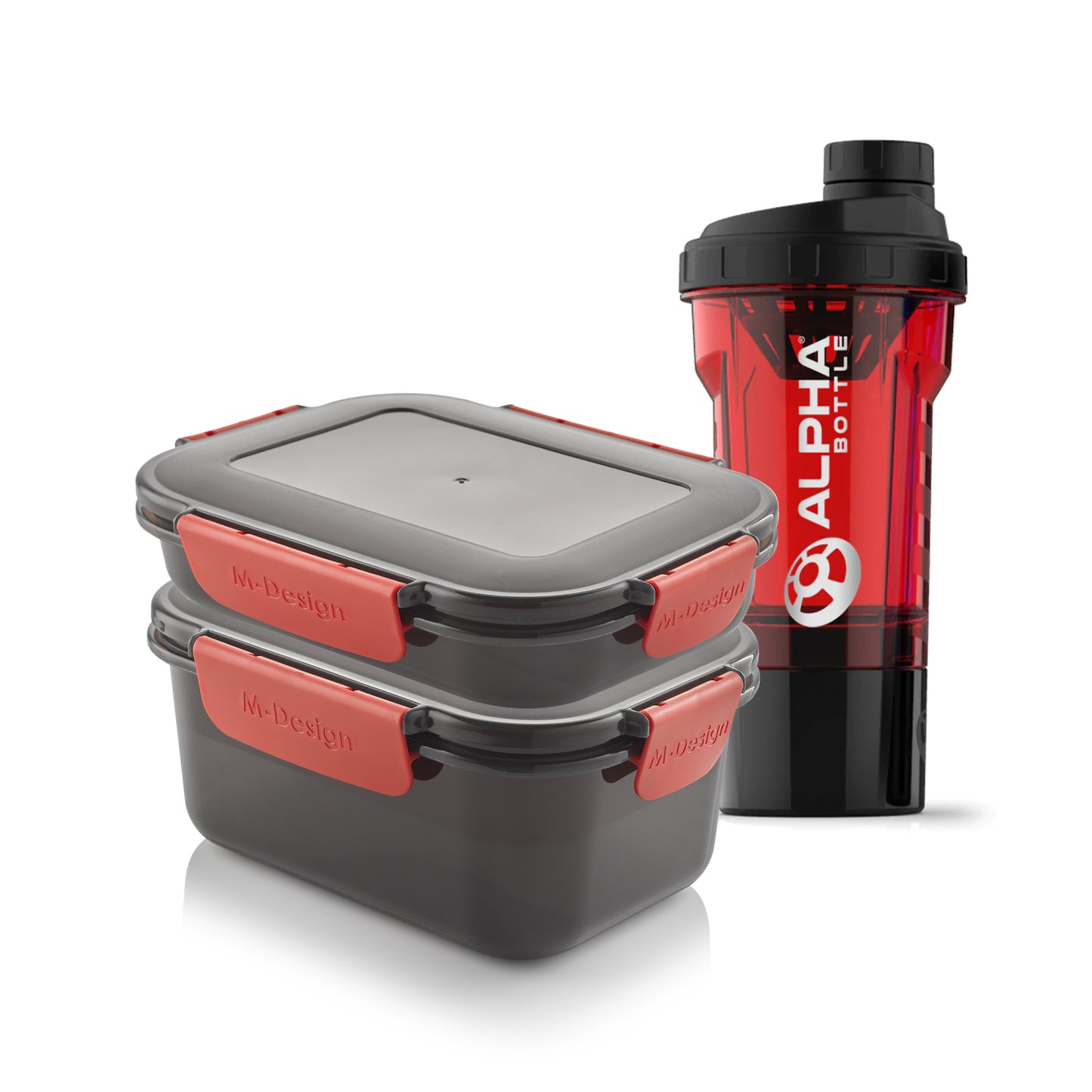 0.6 & 1.1 Set Fresco Lunch Box + Alpha Bottle 500 POD