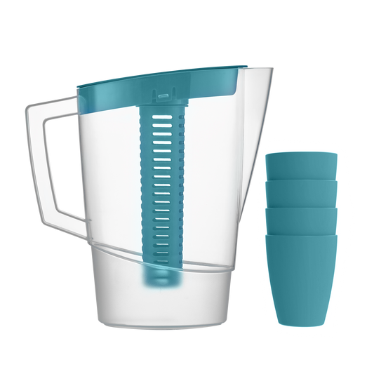 دورق باب ثلاجة بالصفاية - 2.2 لتر مع 4 أكواب