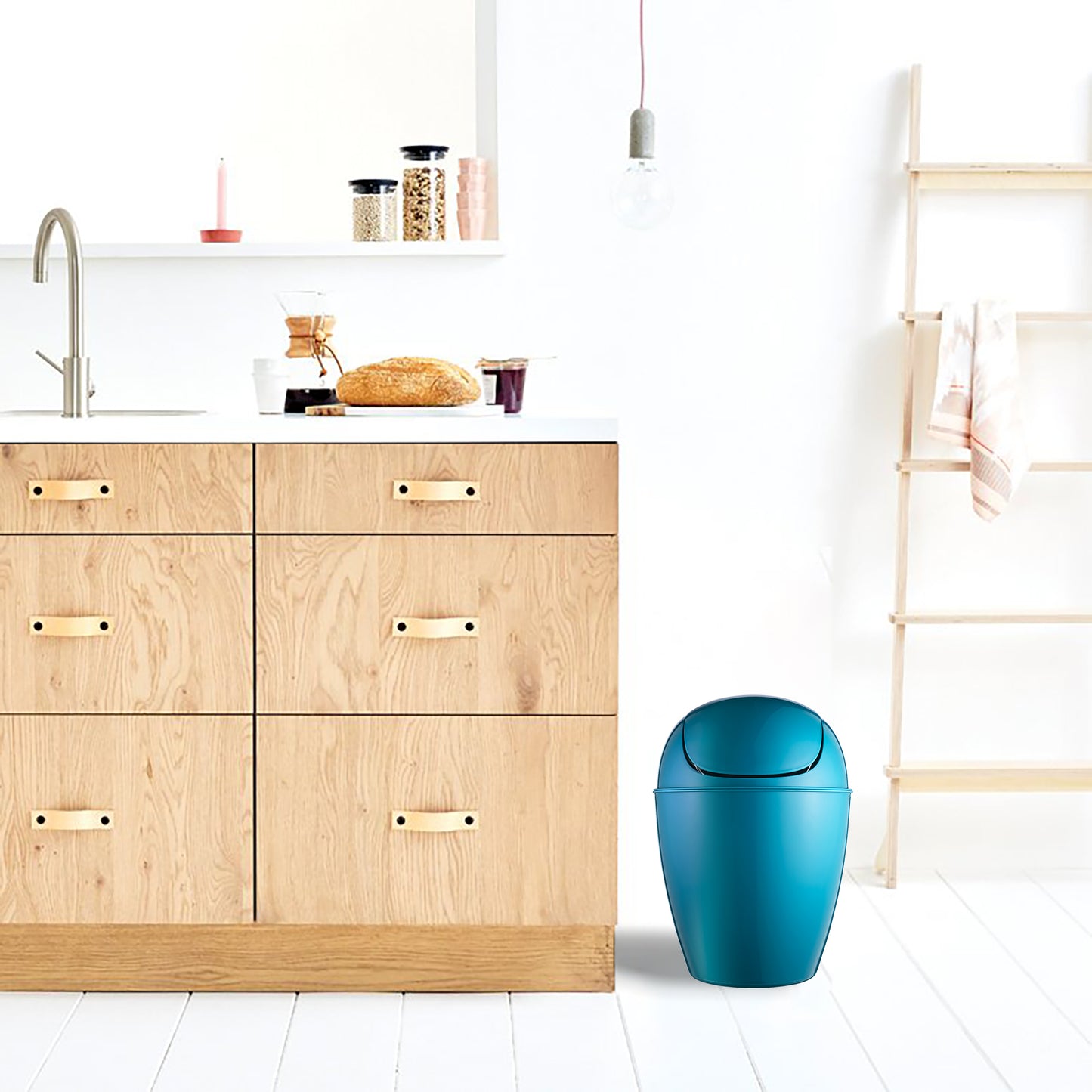 سلة مهملات بغطاء متحرك Tidy Casa  - 12 لتر