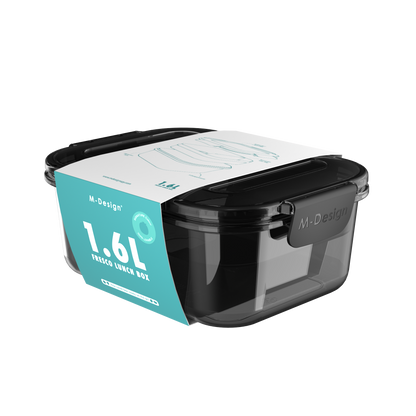 جديد -Fresco™ لانش بوكس - اسود دخانى