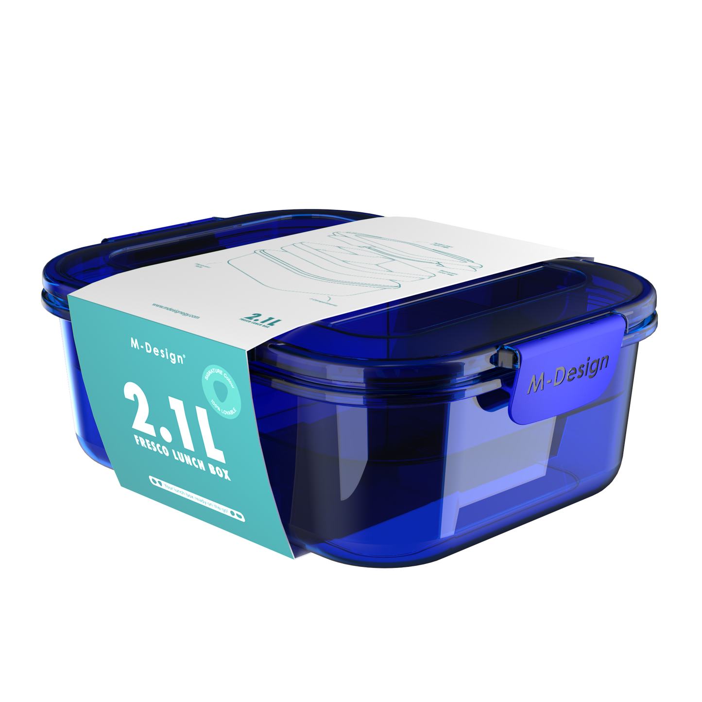 جديد -Fresco™ لانش بوكس   -أزرق كوبالت