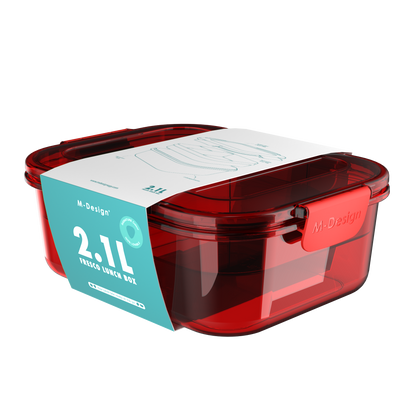 جديد -Fresco™لانش بوكس -  أحمر حلوى