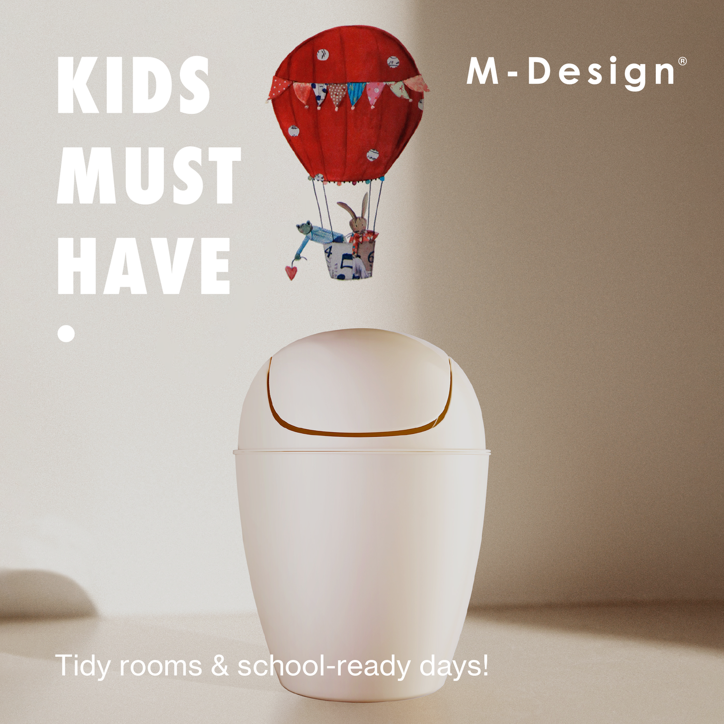 سلة مهملات بغطاء متحرك Tidy Casa  - 5 لتر