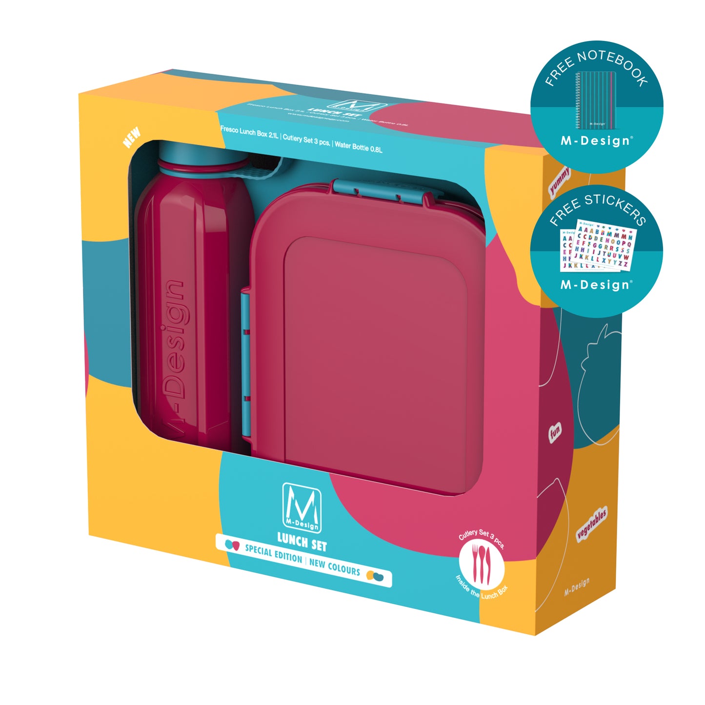 2.1 Lunch Set + Free Notebook & Stickers