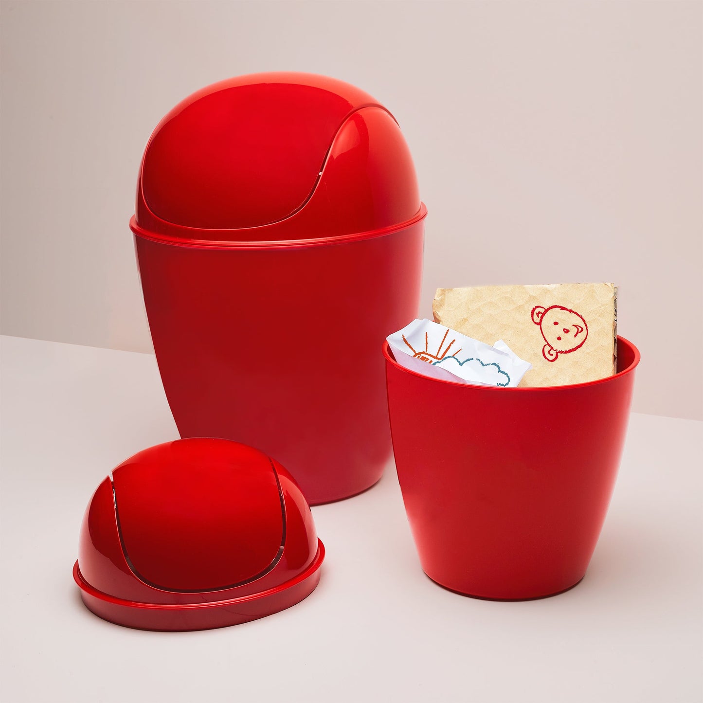 سلة مهملات بغطاء متحرك Tidy Casa  - 12 لتر